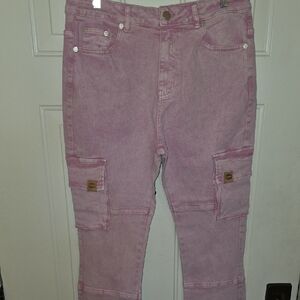 HOMME & FEMME Pink Cargo Women Jeans